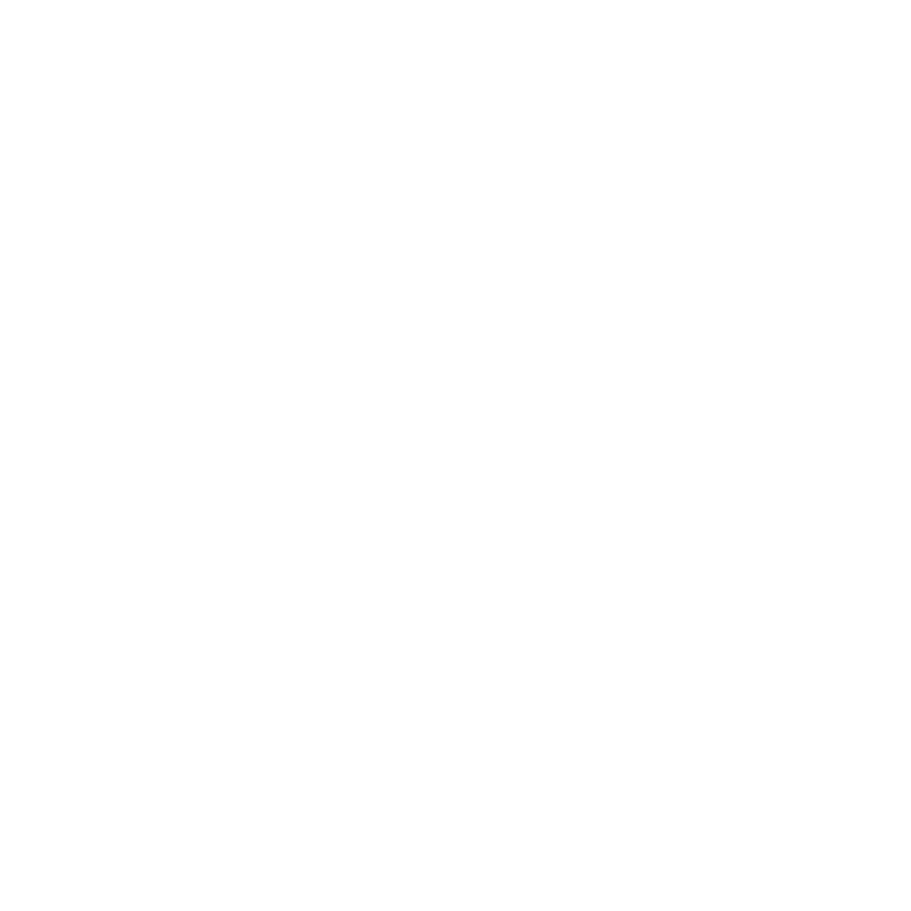 A black and white image of a logo for Ridgeview Village Apartments.